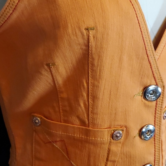 Allen B by Allen Schwartz tangerine vest, M/L - Picture 4 of 11